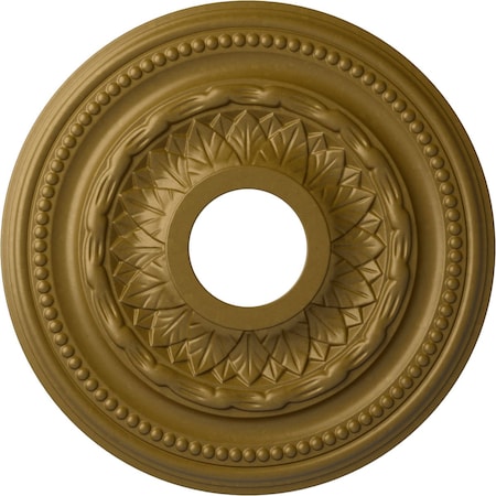 Ekena Millwork Galway Ceiling Medallion (Fits Canopies up to 3 1/4"), Hand-Painted Gold, 15 3/4"OD x 3 1/4"ID x 1"P CM15GAGLS